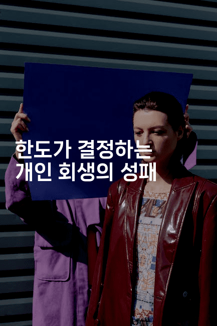 한도가 결정하는 개인 회생의 성패-레시피꾼